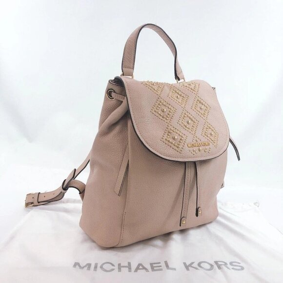 MICHAEL KORS BACKPACK DAYPACK RILEY LEATHER PINK WOMEN main image 6